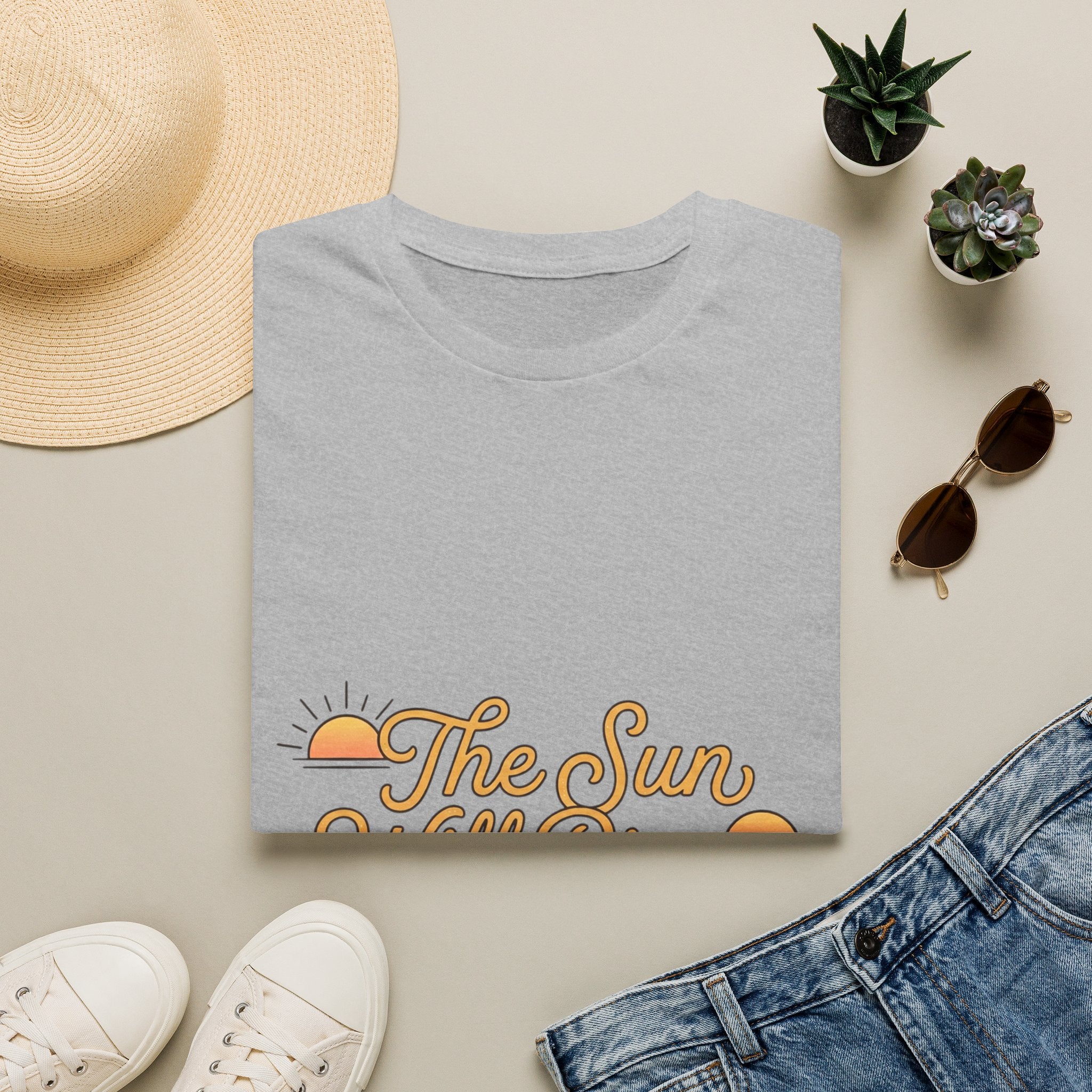 Sunrise Graphic T-Shirt — "The Sun Will Rise" Positive Vintage Tee