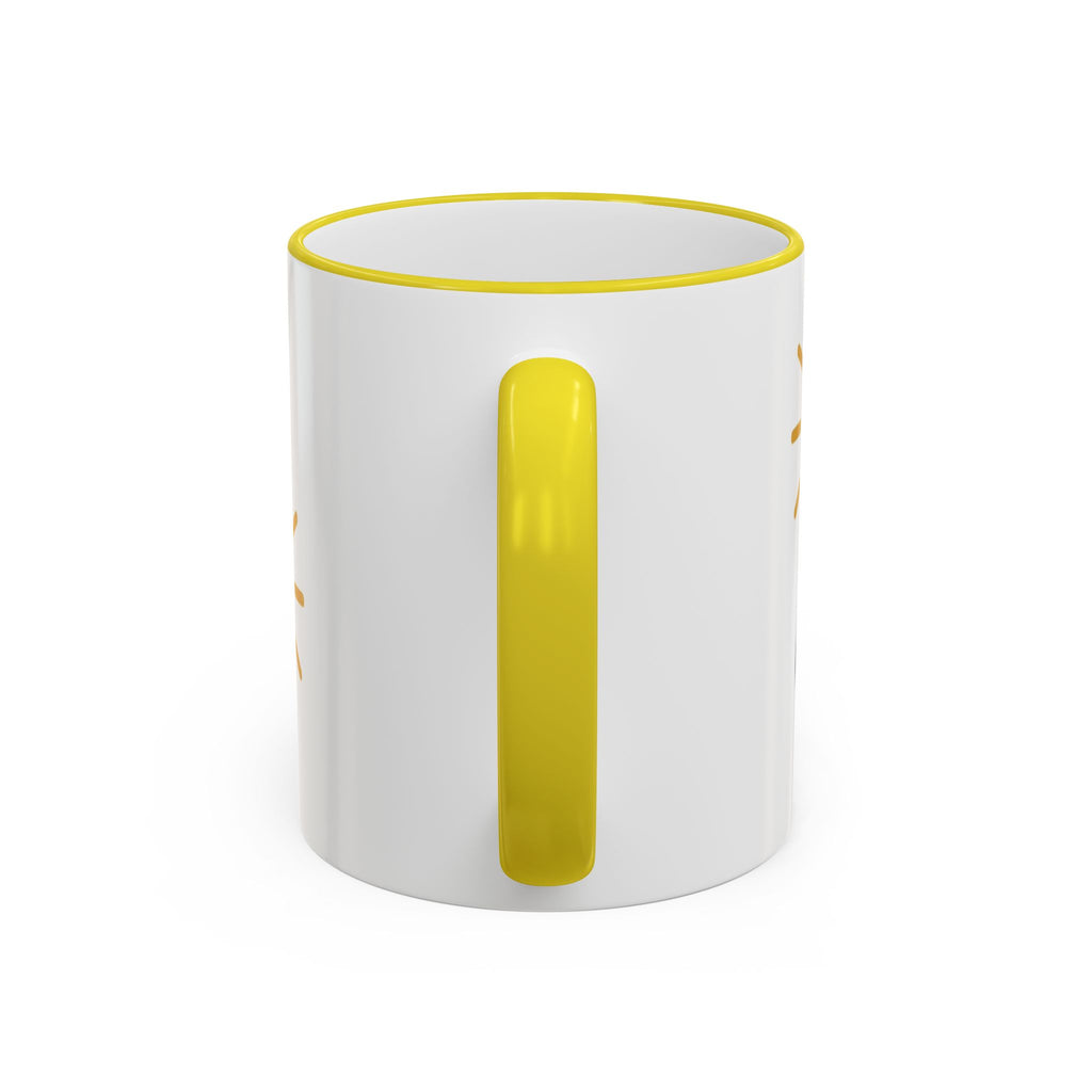 The Sun Will Rise Accent Rim & Handle Mug — Inspirational Morning Coffee Cup
