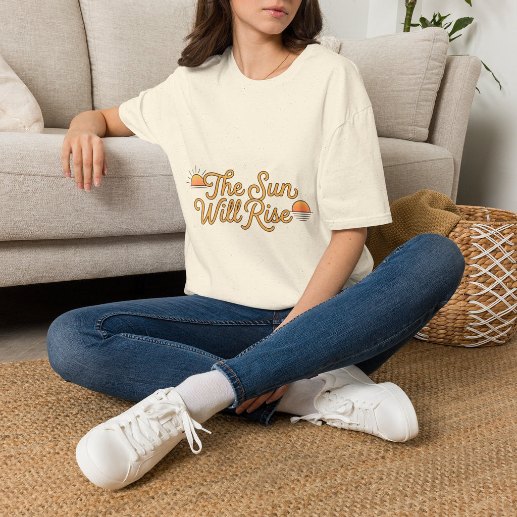 Sunrise Graphic T-Shirt — "The Sun Will Rise" Positive Vintage Tee