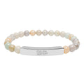 "The Sun Will Rise" Natural Stone Bead Bar Bracelet — Stretch Gem Bracelet