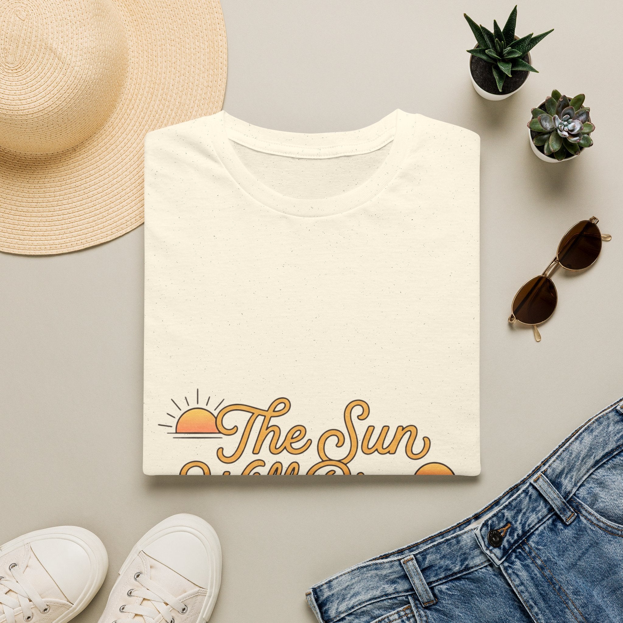 Sunrise Graphic T-Shirt — "The Sun Will Rise" Positive Vintage Tee