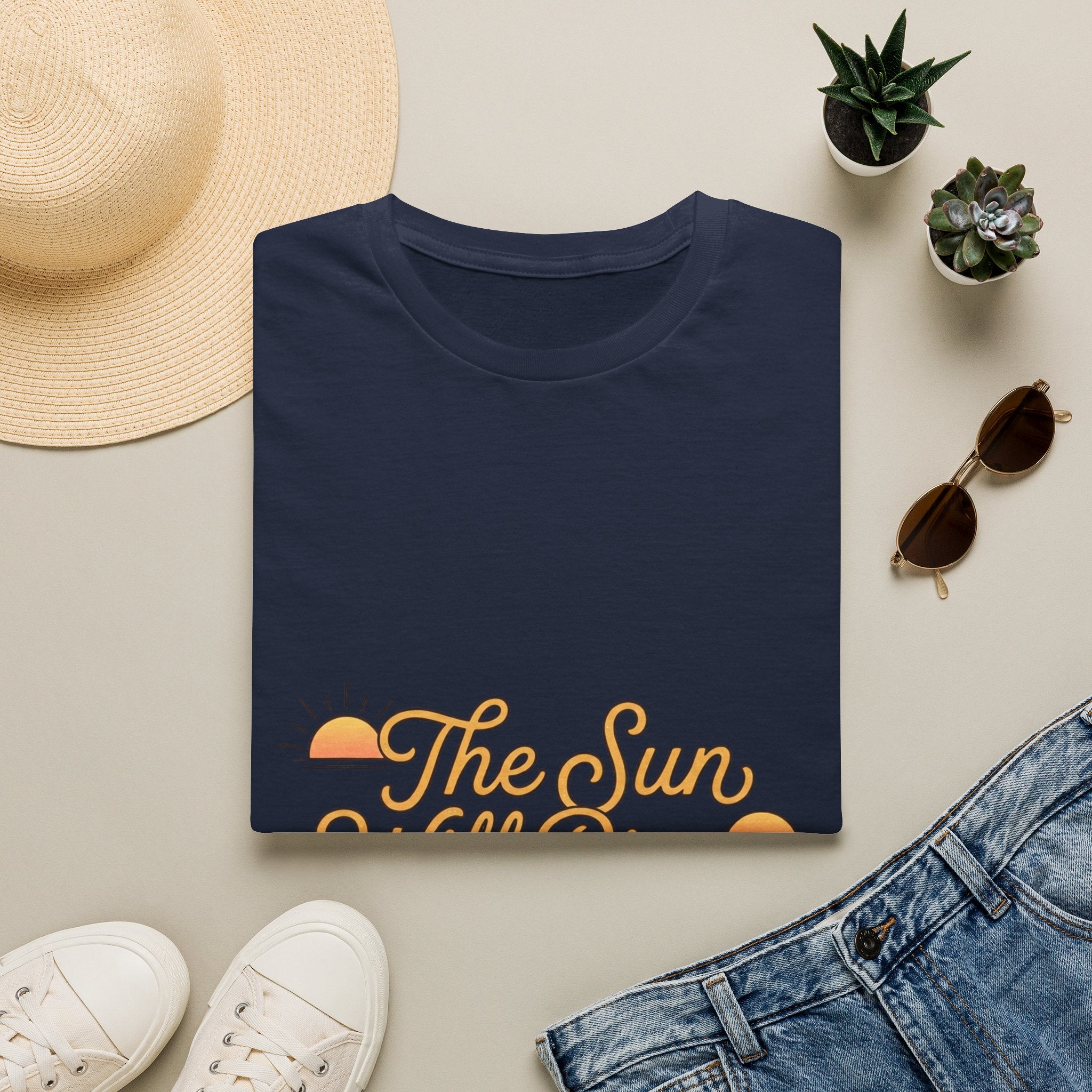 Sunrise Graphic T-Shirt — "The Sun Will Rise" Positive Vintage Tee