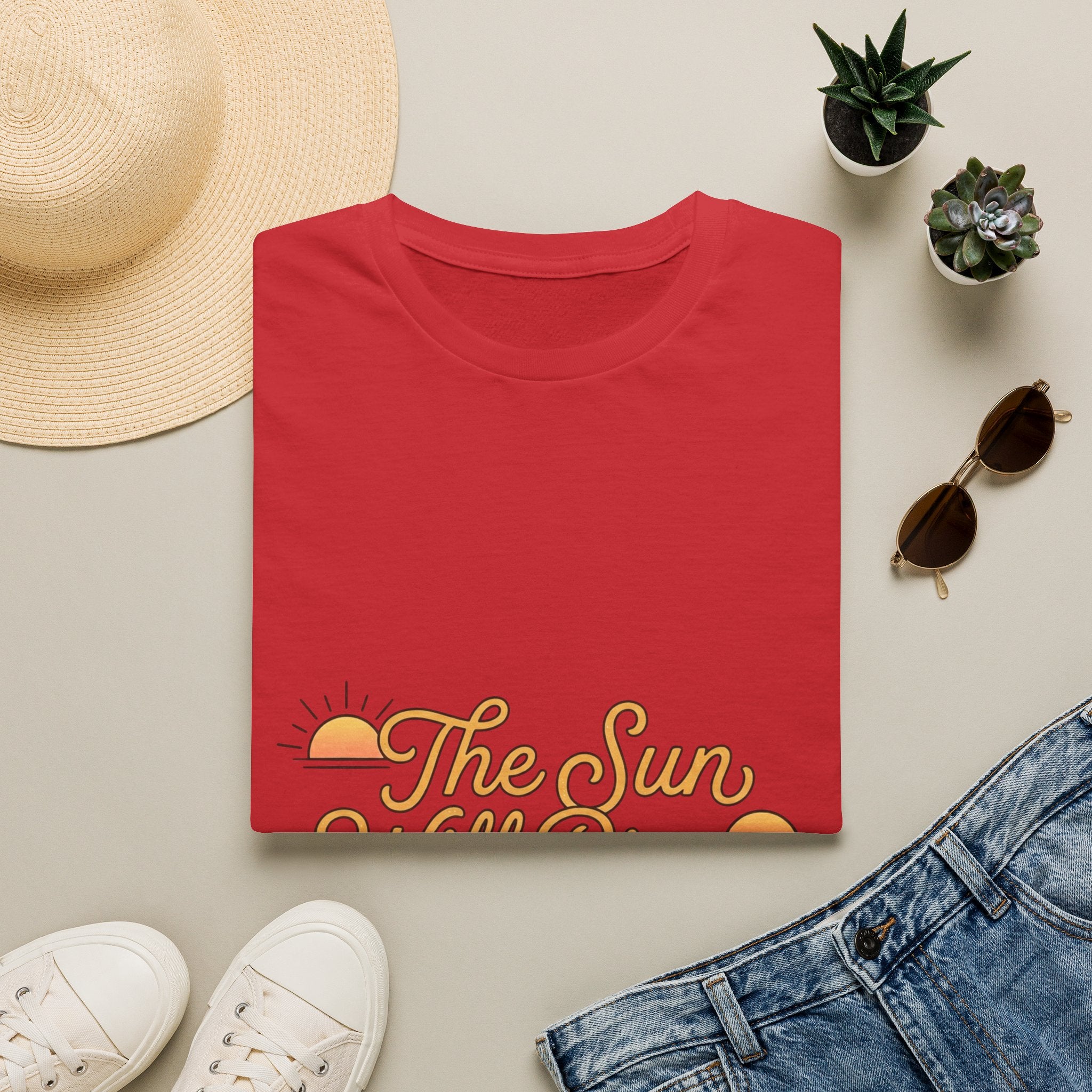 Sunrise Graphic T-Shirt — "The Sun Will Rise" Positive Vintage Tee