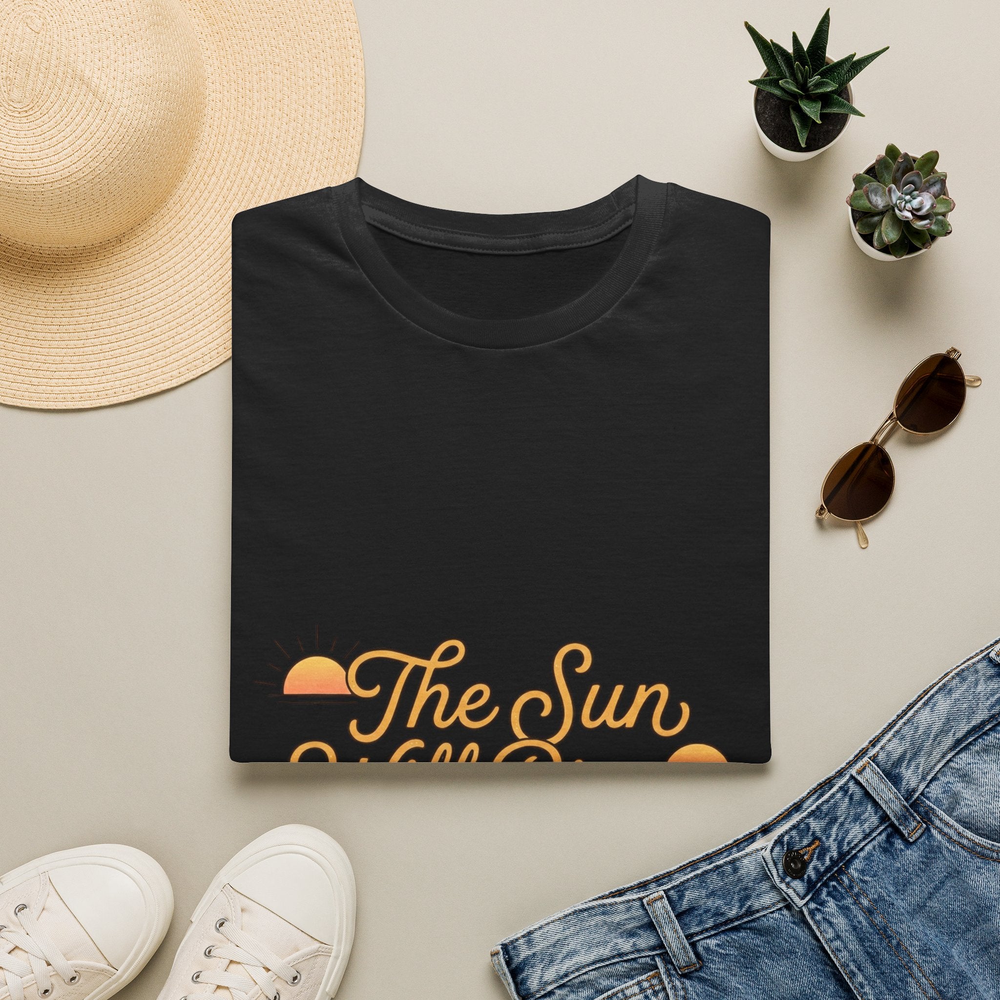 Sunrise Graphic T-Shirt — "The Sun Will Rise" Positive Vintage Tee