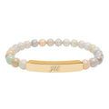Journey to Eternity "JTE" Natural Stone Bead Bar Bracelet — Stretch Gem Bracelet
