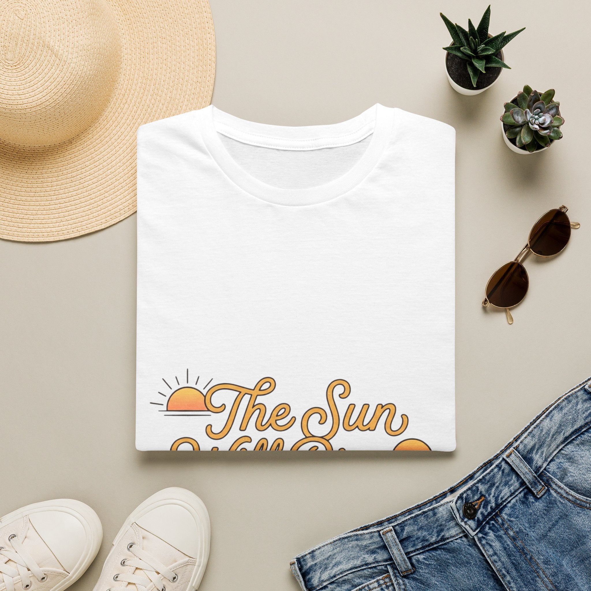 Sunrise Graphic T-Shirt — "The Sun Will Rise" Positive Vintage Tee