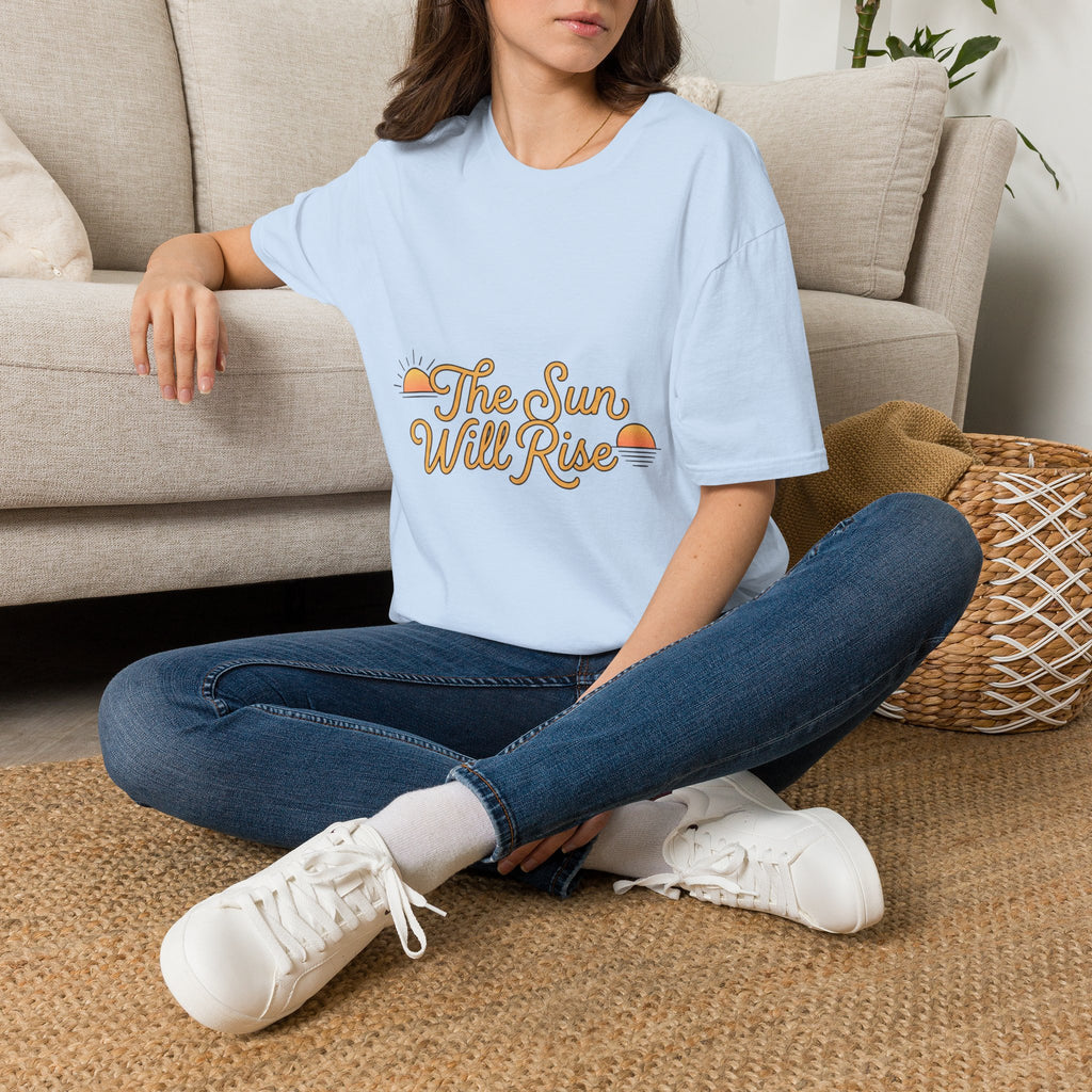 Sunrise Graphic T-Shirt — "The Sun Will Rise" Positive Vintage Tee