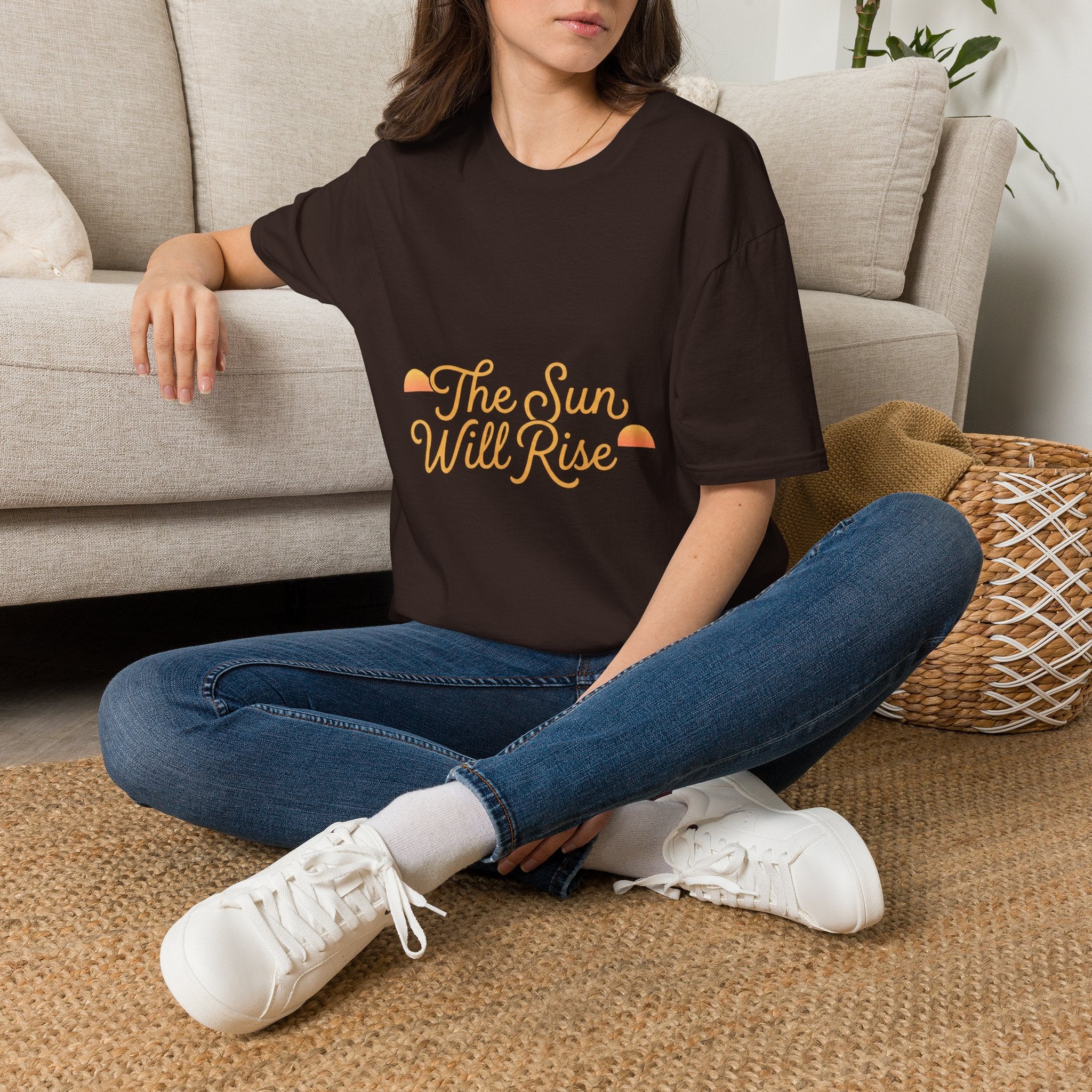 Sunrise Graphic T-Shirt — "The Sun Will Rise" Positive Vintage Tee