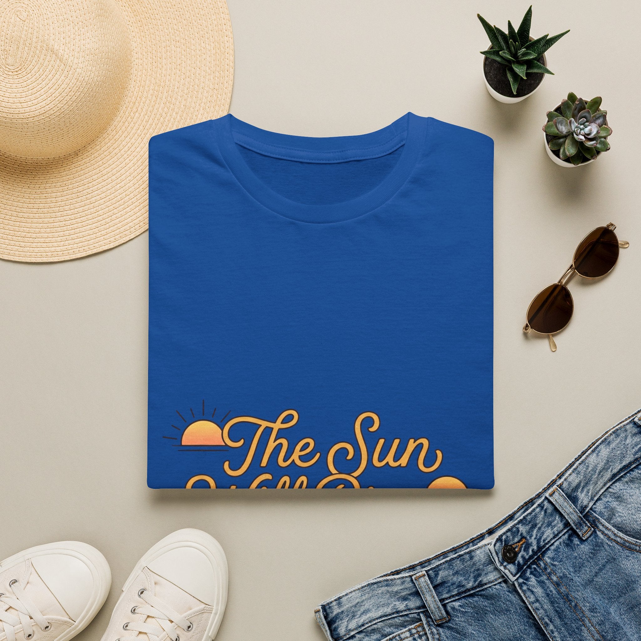 Sunrise Graphic T-Shirt — "The Sun Will Rise" Positive Vintage Tee